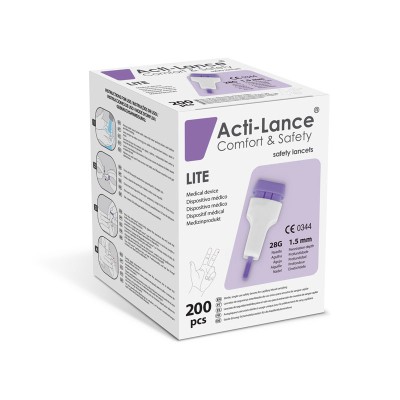 Acti-Lance® Lancettes professionnelles à usage unique Lite 1.5mm (200 pcs)