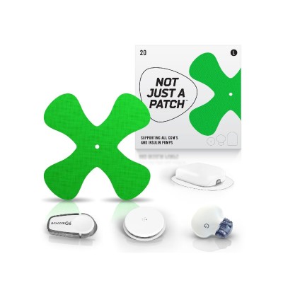 Not Just a Patch - X patch – Green – 20 Pack – Protection for the life of your CGM