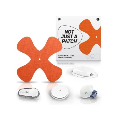 Not Just a Patch - X patch – Orange – 20 Pack – Protection for the life of your CGM