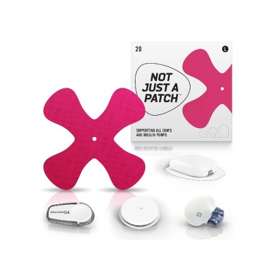 Not Just a Patch - X patch – Pink – 20 Pack – Protection for the life of your CGM