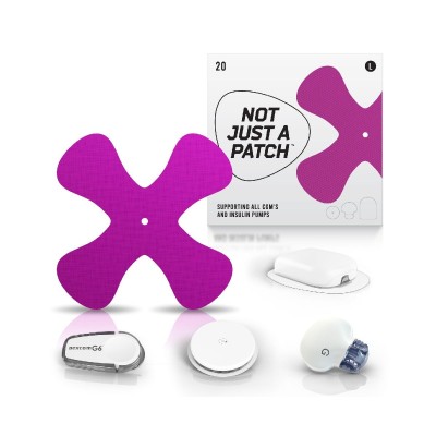 Not Just a Patch - X patch – Purple – 20 Pack – Protection for the life of your CGM