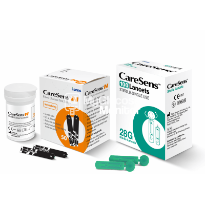 CareSens® N Glycémie de mesure du glucose (50 Bandelettes) et 100 Lancettes