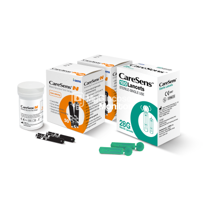CareSens-N-100-test-strips-en-100-Lancetten-Voordeelpakket